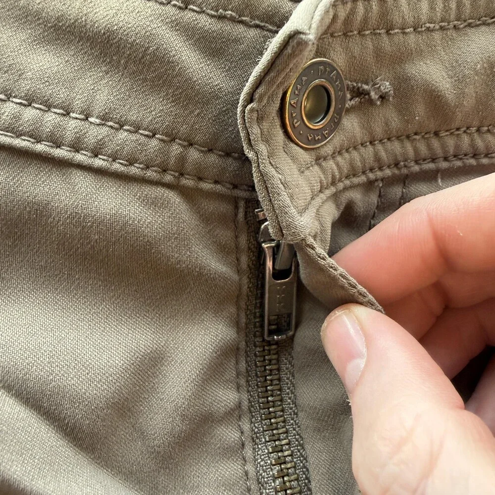 PrAna Shorts Mens FIT 34 Beige Chino 5 Pocket Flat Front Casual Outdoor 9 Inseam